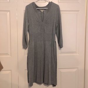 Grey Sweater Dress with Belt